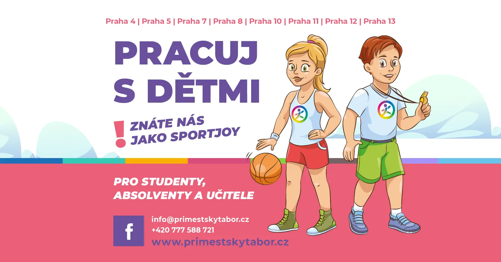 Pracuj s dětmi – znáte nás jako SPORTJOY – pro studenty, absolventy a učitele